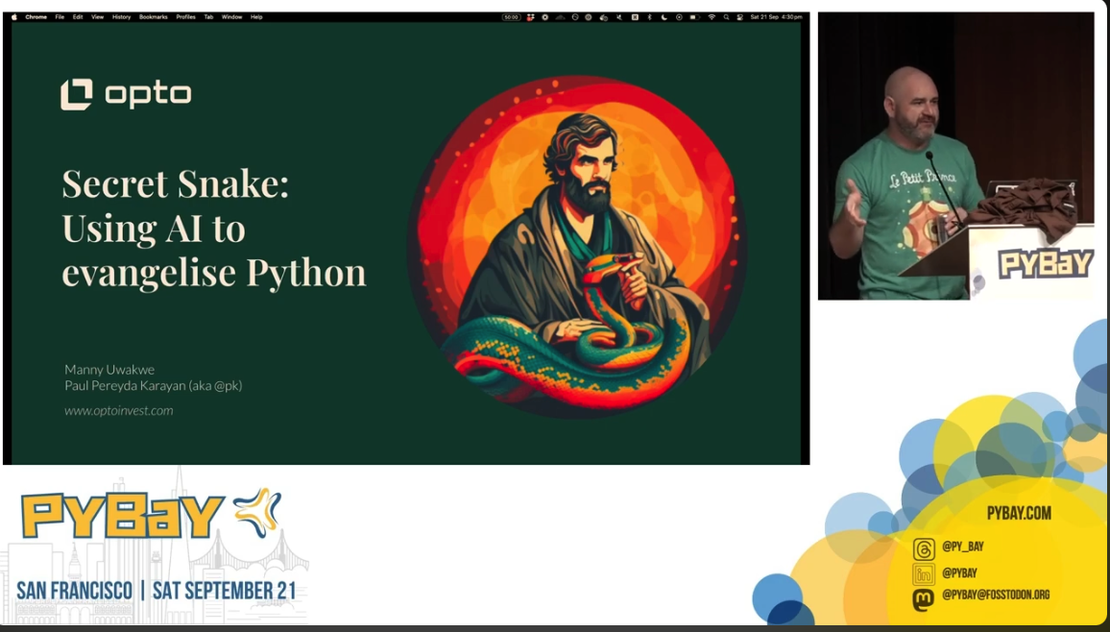 Using AI to Entice Employees to Python — Paul Pereyda Karayan & Emmanuel Uwakwe (PyBay 2024)