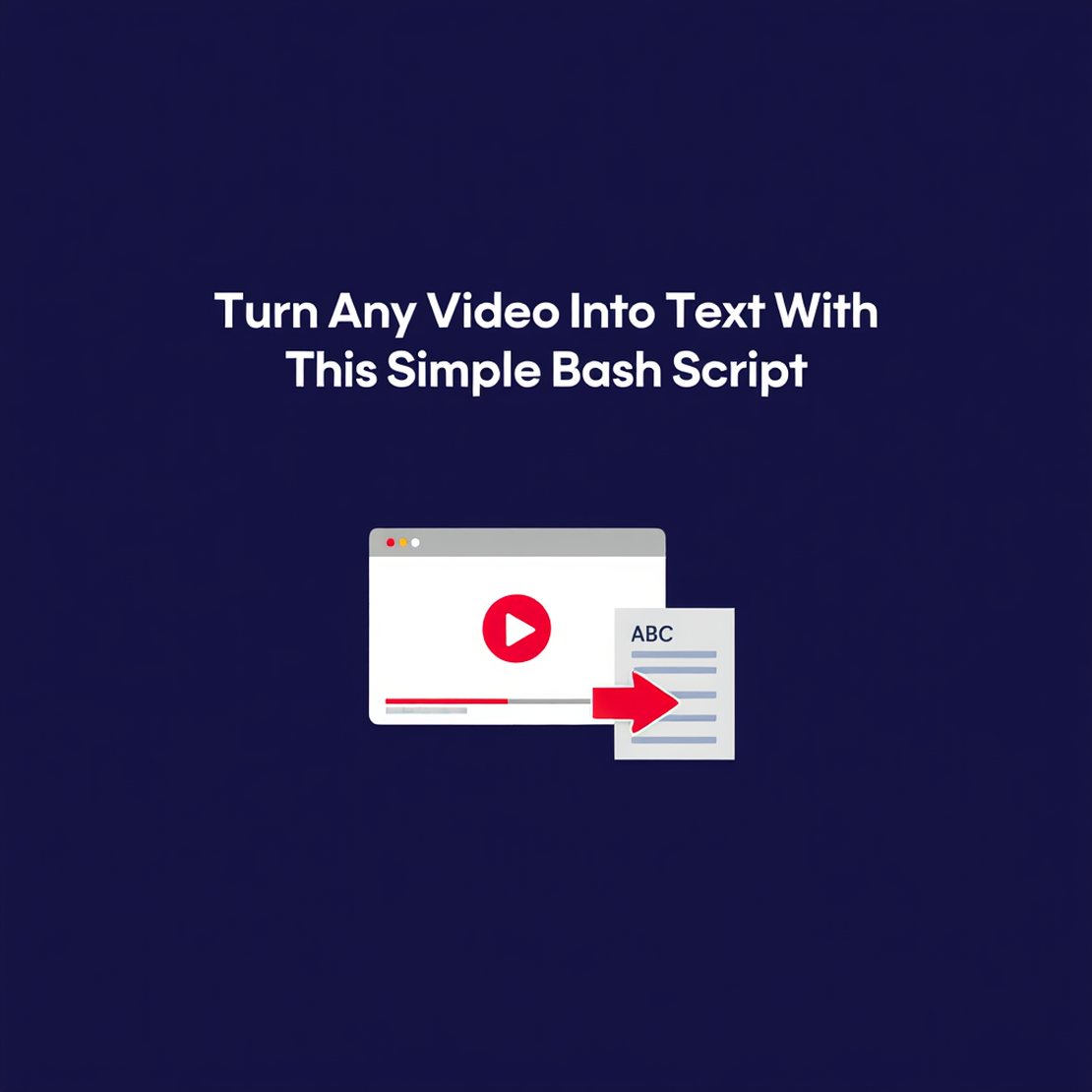 Turn any video into text with this simple Bash script